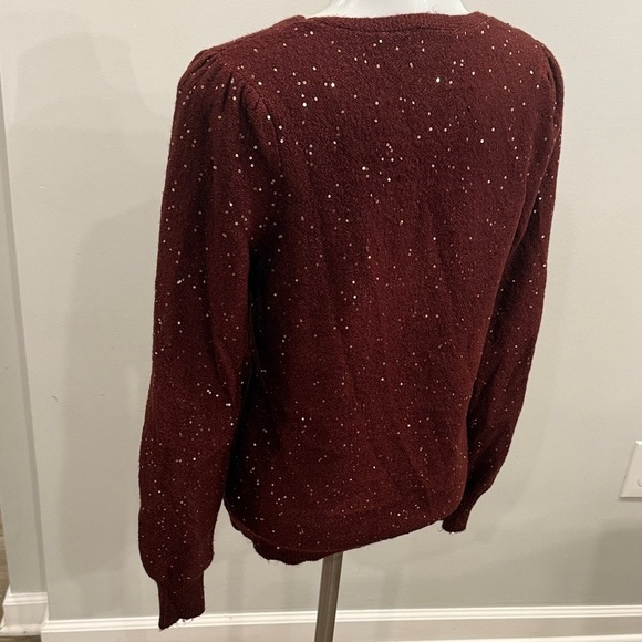 LOFT XS Women's Burgundy Sweater - Picture 6 of 10